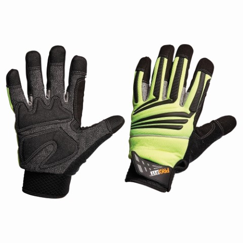 PROCHOICE HI-VIS YELLOW CUT 5 MECHANICS GLOVE 3XL